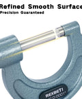 Outside Micrometer Set 0 To 4 Inches Pro Grade Machinist Tool Kit With Carbide Tipped Measuring Heads close-up view