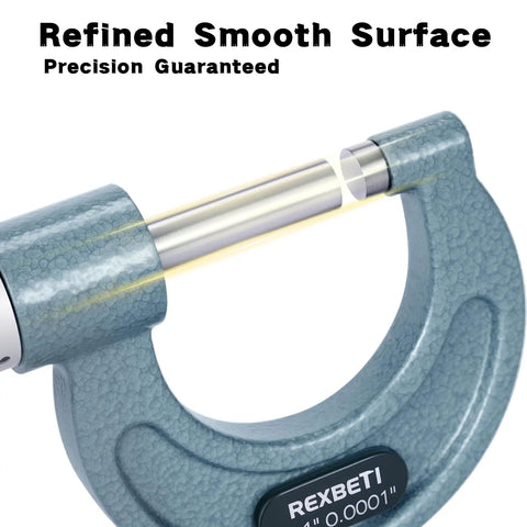 Outside Micrometer Set 0 To 4 Inches Pro Grade Machinist Tool Kit With Carbide Tipped Measuring Heads close-up view