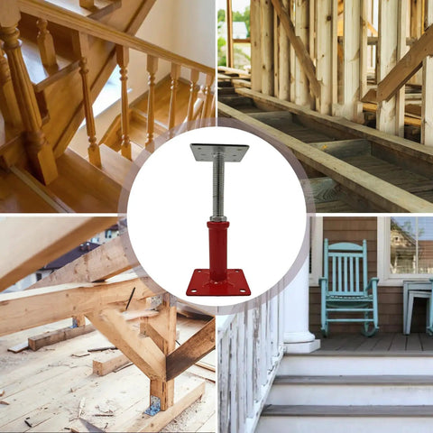 Heavy Duty Floor Jacks Adjustable Screw Post Basement Support Poles For House Foundation Leveling Galvanized Steel 6000 Lb Capacity Set Of 8 in home support areas.