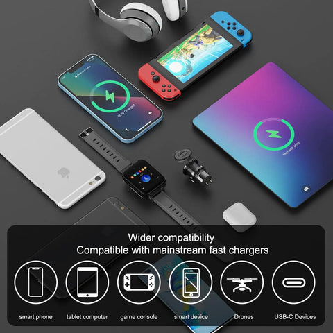 Devices compatible with Upgraded Quad Port 12V USB Outlet Aluminum Car Charger With 78W Dual PD USB C And QC Fast Charge Waterproof Cigarette Lighter Socket With Voltmeter For Marine Boat RV Motorcycle displayed
