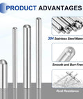 8 Pcs 304 Stainless Steel Dowel Pins 3x30mm Round Head Flat Chamfered End For Furniture DIY Projects Shelf Support Pegs