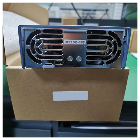 Rock Solid Compact Din Rail Power Supply For Industrial Automation And Communications Gear, showing rear view with vent design.