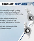Racing Compliance Brackets With Spherical Bearings For Honda Civic EG 92 95 And Acura Integra 94 01 Bolt On Performance Upgrade With High Load CNC Machined Billet Aluminum Housing For Precise Fit, silver bracket pair
