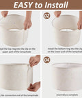 Step-by-step assembly of Set Of 2 Linen Drum Lamp Shades For Table And Floor Lamps, 13 Inch Diameter, 9 Inch High with clip-in fittings.
