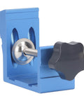 46 Piece Pocket Dowel Hole Jig Kit With Aluminum Alloy Guides For Precise Joint Angles, compact design for woodworking.