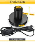 Beefed Up Metal Lamp Socket Base E26 E27 Screw In Bulb Holder With 6 Foot Black Cord On Off Switch 3 Pack for Desktop Lamps