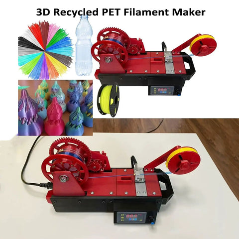 Desktop 3D Printer Filament Extruder Turns Empty Soda Bottles Into Legit 1.75 Mm Printing Wire With Digital Temp Gauge