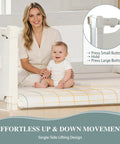 3 Piece Bed Rail Set For Toddlers That Fits King Size Beds With Seamless Fit and Double Lock Safety, mother with baby on bed