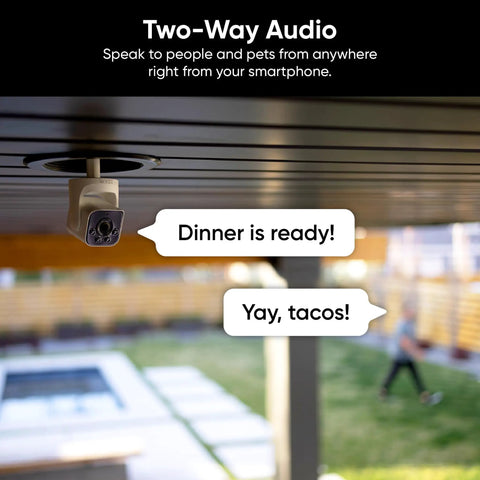 Bulb Cam 2K HD Smart Security Light with color night vision installed on ceiling with two-way audio feature