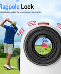 Golf Rangefinder With Slope And Flag Lock 1200 Yards Laser Range Finder With 7X Magnification Rechargeable Battery in use