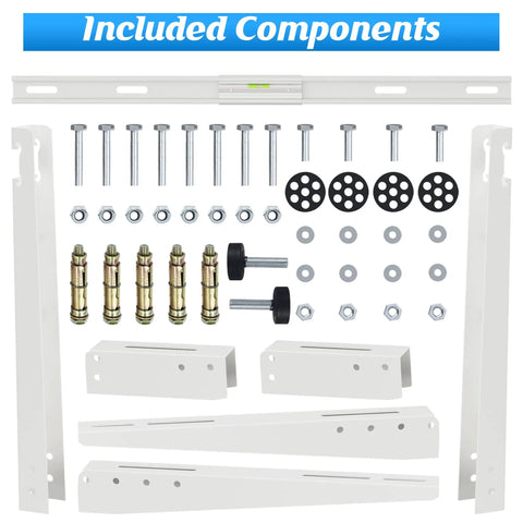 Beefy Heavy Duty Outdoor Wall Mount Bracket For Ductless Mini Split Air Conditioners hardware components included