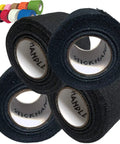 Rock Solid Cotton Gauze Drumstick Grip Tape For Drummers Super Comfortable Black Four Pack Anti Slip Wraps that provide stick control.