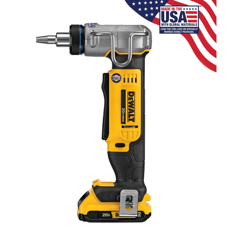 20V Max PEX Expander Tool Kit For 1 Inch Tubing With Automatic Rotating Head Cordless Convenience Full Trigger Actuation LED Work Light