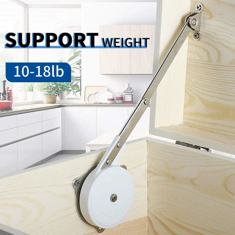 Lid Stay Hinge With Soft Close Safety Lid Support For Toy Boxes And Kitchen Cabinets, Closets And Cupboards, installed on cabinet