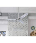 Jax 56 Inch Modern Industrial Ceiling Fan With Remote Control Brushed Nickel Finish in stylish room setup