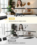 Woman demonstrating Built Tough Adjustable Curtain Rod Set 72 To 144 Inches 1 Inch Diameter With Brackets installation.