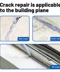 Heavy Duty Liquid Concrete Crack Filler and Waterproof Sealant for Basements Roofs and Pool Projects Quick Setting Formula repairing roof, corner, and sill cracks.
