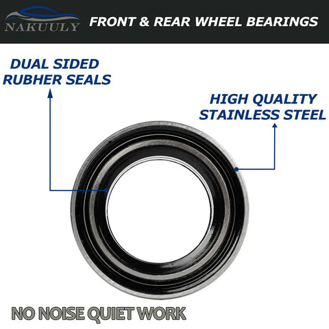 Front And Rear Wheel Bearings Kit Pack Of 4 For Polaris RZR XP 4 900 And 1000 Turbo Diesel Crew Scrambler Tough As Nails Replaces