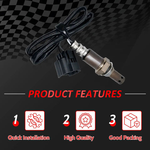 Lexus LS600h Downstream Left Oxygen Sensor Drop In 2008 2015 O2 Sensor for Clean Exhaust and Smooth Run 5.0L V8 Fits 2344169 24560 25024169 OS961 SG823 Cross Reference, black cable connector view