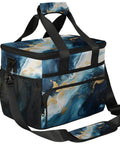 Insulated Picnic Backpack Keeps Food Fresh All Day, Big 12 By 8.7 By 10 Inch Capacity With Dual Compartments, blue strap design