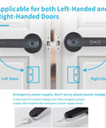 Fingerprint Door Lock With App Control And Keyless Entry Handle for Left and Right-Handed Doors