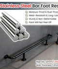 Top Shelf Gold Bar Foot Rail Kit Featuring Heavy Duty Wall Brackets Solid Tube And Secure End Caps Undercounter Pub Toe Kick for home use.