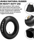 Heavy Duty Inner Tube For 4.80/4.00-8 Tires With TR87 Angled Valve Stem, natural rubber construction, product view