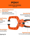 2 Pack 4 Inch Quick Release Ratcheting Wood Clamps With Box Joint Design Ergonomic Handles Beefy 40 Lbs Clamping Force