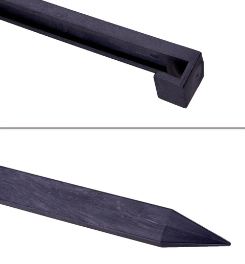 Close-up view of 12 Pack Landscape Edging Spikes, 10 Inch Garden Stakes for Paver Edging showing durable plastic tip and body.