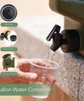 3.2 Gallon Portable Water Jug With Spigot For Camping And Hiking, BPA Free Military Green Water Storage Tank in use