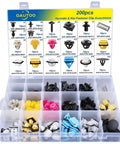 Beefy 200 Piece Hyundai And Kia Retainer Clip Kit for Body Interior and Exterior, 20 Sizes in Durable Nylon Construction