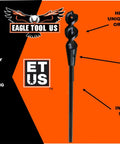 Made In USA Dirt Auger Drill Bit With Three Quarters Inch Head And 72 Inch Shank, Installer Bit Featuring Wire Fishing Holes