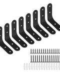 Eight Pack 3 Inch Beefy Heavy Duty L Brackets For Shelves Cabinets And Wood 90 Degree Wall Mount Right Angle Corner Braces