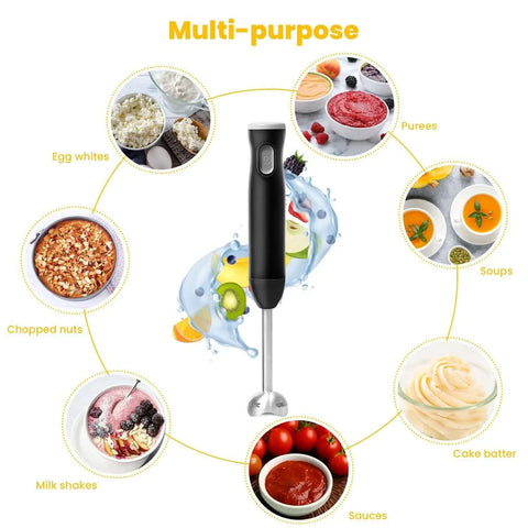 Rechargeable Cordless Immersion Blender With Sweet Egg Whisk Attachment kickass handheld stick mixer for soups and milk shakes.
