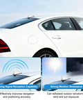 Dope Carbon Fiber Shark Fin Antenna Cover For Cars, SUVs, Trucks And RVs on car roof showcasing strong signal reception and weather resistance
