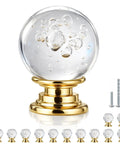 Crystal Bubble Ball Cabinet Knobs 12 Pack Dope Transparent Sphere Handles With Gold Aluminum Base for DIY Furniture Upgrades