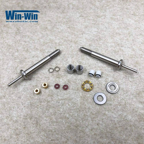Win-Win waterjet swivel maintenance kit with two stainless steel 1/4 inch rods, seals, bushings, and washers