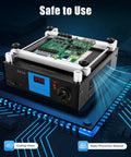 High Efficiency Preheating Rework Station 450W SMD BGA Hot Plate with PCB board, infrared ceramic heating, digital display