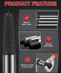 Upgraded 6 Piece Screw Extractor Set For Stripped Broken Stuck Screws Easy Out Damaged Bolt Remover Kit With Durable Carbon Steel Bits