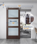 Heavy Duty 6 Ft Stainless Steel Sliding Barn Door Hardware Track Kit For 30 To 36 Inch Single Door Anti Rust Anti Corrosion Ultra Smooth Quiet Sliding With Ball Bearing Rollers And Easy Install