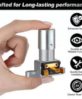 Straight Up Headlight Dimmer Switch For Cars And Trucks With Three Terminal Dash Toggle held for easy installation, showcasing durable design components.