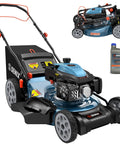 Workhorse 201cc Gas Lawn Mower With 3 In 1 Cutting System Side Discharge Mulching And Bagging Self Propelled Rear Wheel Drive Six Position Height Adjustment For Lawn And Garden, 22-inch deck