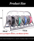 Heavy Duty Wire Spool Rack With Four Rods Multi Purpose Cable Dispenser And Organizer for Electrical Use, size 75x30x40 cm