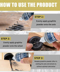 Step-by-step guide applying Dry Graphite Lubricant Powder For Pinewood Derby Axles And Wheels With Precision Tip Nozzle Non Oily
