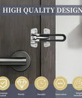 Heavy Duty Swing Bar Door Lock With Latch Guard For Inward Swing Doors, Rugged Home Security Lock, installed on a door