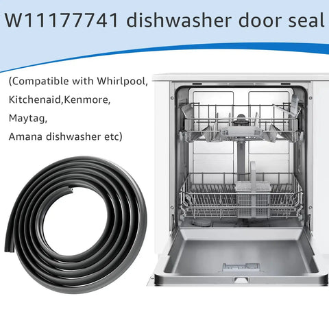 Heavy Duty Dishwasher Door Seal Replacement For KitchenAid Kenmore Maytag Amana Dishwashers Fits W11177741 gasket