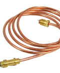 Close-up of copper thermocouple coil with brass fittings for Desa LP heater