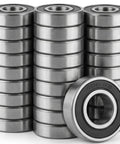 20 Pack 608 Bearings 2RS Premium Steel Sealed Deep Groove Bearings For Skateboards Scooters Inline Skates And Small Wheels, stacked view