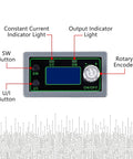 CNC Buck Adjustable Power Supply Module With LCD Display 0 To 50V 0 To 20A 1000W DC Converter Ammeter Voltage Regulator front view