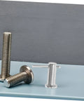 Stainless Steel Alignment Pins Set With Flat Cylindrical Design For Machinery Furniture And Electronics Easy To Install Through Precise Hole Positioning Durable Rust Resistant Headpins For Stable Positioning In Tools And Projects. Two pins on a table display their flat cylindrical design.